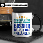 Bosnier Tasse Seine Majestät, lustiger Spruch Geschenk für M – Schwarz [farbe:schwarz]
