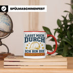 Bauaufsicht Tasse mit Spruch Lasst mich durch für Bauleiter, – Rot [farbe:rot]