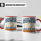 Bauaufsicht Tasse mit Spruch Lasst mich durch für Bauleiter, – Rot [farbe:rot]