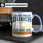 Bauaufsicht Tasse mit Spruch Lasst mich durch für Bauleiter, – Blau [farbe:blau]