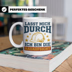 Bauaufsicht Tasse mit Spruch Lasst mich durch für Bauleiter, – Weiß [farbe:weiß]