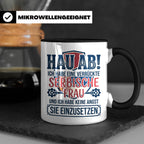 Verrückte Serbische Frau Tasse für Ehemann Lustiger Spruch S – Schwarz [farbe:schwarz]