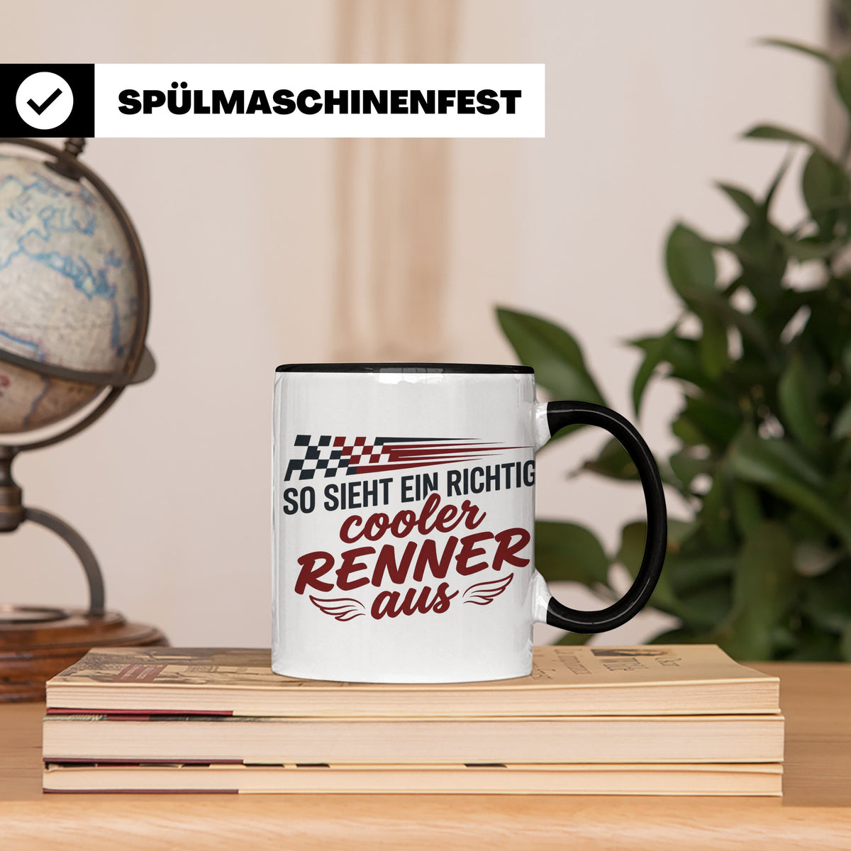 Rennfahrer Tasse So sieht ein cooler Renner aus Motorsport G – Schwarz [farbe:schwarz]