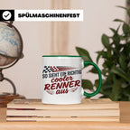 Rennfahrer Tasse So sieht ein cooler Renner aus Motorsport G – Grün [farbe:grün]