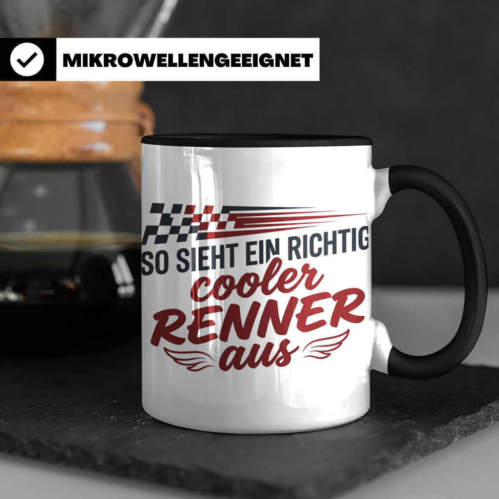 Rennfahrer Tasse So sieht ein cooler Renner aus Motorsport G – Schwarz [farbe:schwarz]