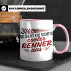 Rennfahrer Tasse So sieht ein cooler Renner aus Motorsport G – Rosa [farbe:rosa]