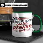 Rennfahrer Tasse So sieht ein cooler Renner aus Motorsport G – Grün [farbe:grün]