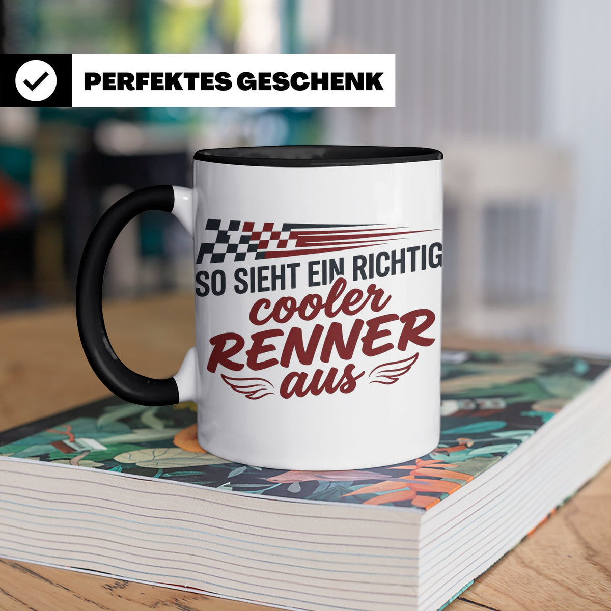 Rennfahrer Tasse So sieht ein cooler Renner aus Motorsport G – Schwarz [farbe:schwarz]