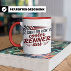 Rennfahrer Tasse So sieht ein cooler Renner aus Motorsport G – Rot [farbe:rot]