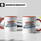 Jebiga Tasse mit Spruch Lebenseinstellung | Lustiges Balkan  – Rot [farbe:rot]