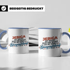 Jebiga Tasse mit Spruch Lebenseinstellung | Lustiges Balkan  – Blau [farbe:blau]