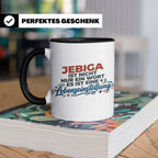 Jebiga Tasse mit Spruch Lebenseinstellung | Lustiges Balkan  – Schwarz [farbe:schwarz]