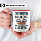 Frikandel Tasse Keine Angst der tut nix, lustiger Holland Sp – Rot [farbe:rot]