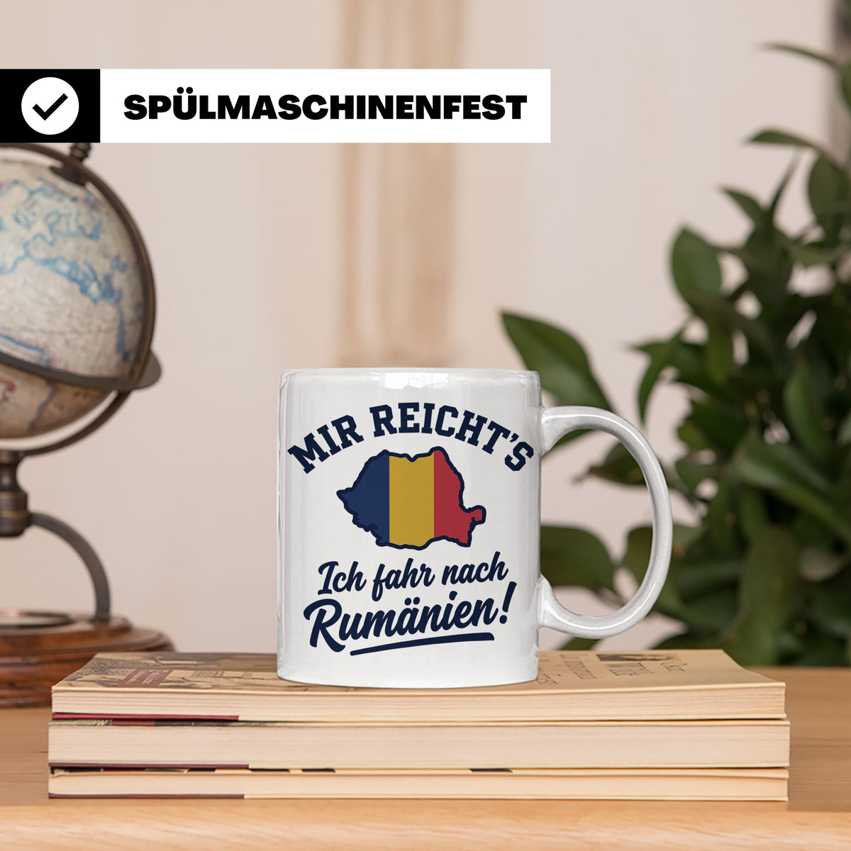 Rumänien Tasse mit Spruch Mir reicht's Ich fahr nach Rumänie – Weiß [farbe:weiß]