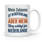 Niederlande Tasse Herz schlägt für Holland Spruch Zuhause De – Weiß [farbe:weiß]
