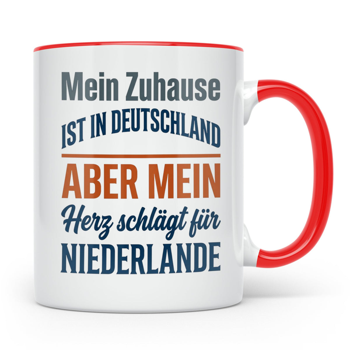 Niederlande Tasse Herz schlägt für Holland Spruch Zuhause De – Rot [farbe:rot]