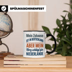 Niederlande Tasse Herz schlägt für Holland Spruch Zuhause De – Schwarz [farbe:schwarz]