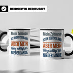Niederlande Tasse Herz schlägt für Holland Spruch Zuhause De – Schwarz [farbe:schwarz]