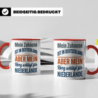 Niederlande Tasse Herz schlägt für Holland Spruch Zuhause De – Rot [farbe:rot]
