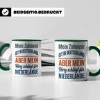 Niederlande Tasse Herz schlägt für Holland Spruch Zuhause De – Grün [farbe:grün]