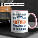 Niederlande Tasse Herz schlägt für Holland Spruch Zuhause De – Rosa [farbe:rosa]