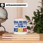 Rumäne Tasse Egal wie geil du bist Spruch, lustiges Geschenk – Rosa [farbe:rosa]