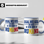 Rumäne Tasse Egal wie geil du bist Spruch, lustiges Geschenk – Blau [farbe:blau]