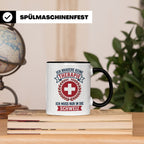 Schweiz Tasse mit Spruch Ich brauche keine Therapie | Lustig – Schwarz [farbe:schwarz]