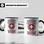 Schweiz Tasse mit Spruch Ich brauche keine Therapie | Lustig – Schwarz [farbe:schwarz]