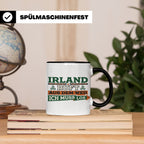 Irland ruft Tasse für Auswanderer & Urlauber, Keltischer Kno – Schwarz [farbe:schwarz]