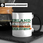 Irland ruft Tasse für Auswanderer & Urlauber, Keltischer Kno – Schwarz [farbe:schwarz]