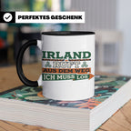 Irland ruft Tasse für Auswanderer & Urlauber, Keltischer Kno – Schwarz [farbe:schwarz]