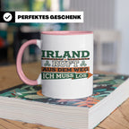 Irland ruft Tasse für Auswanderer & Urlauber, Keltischer Kno – Rosa [farbe:rosa]