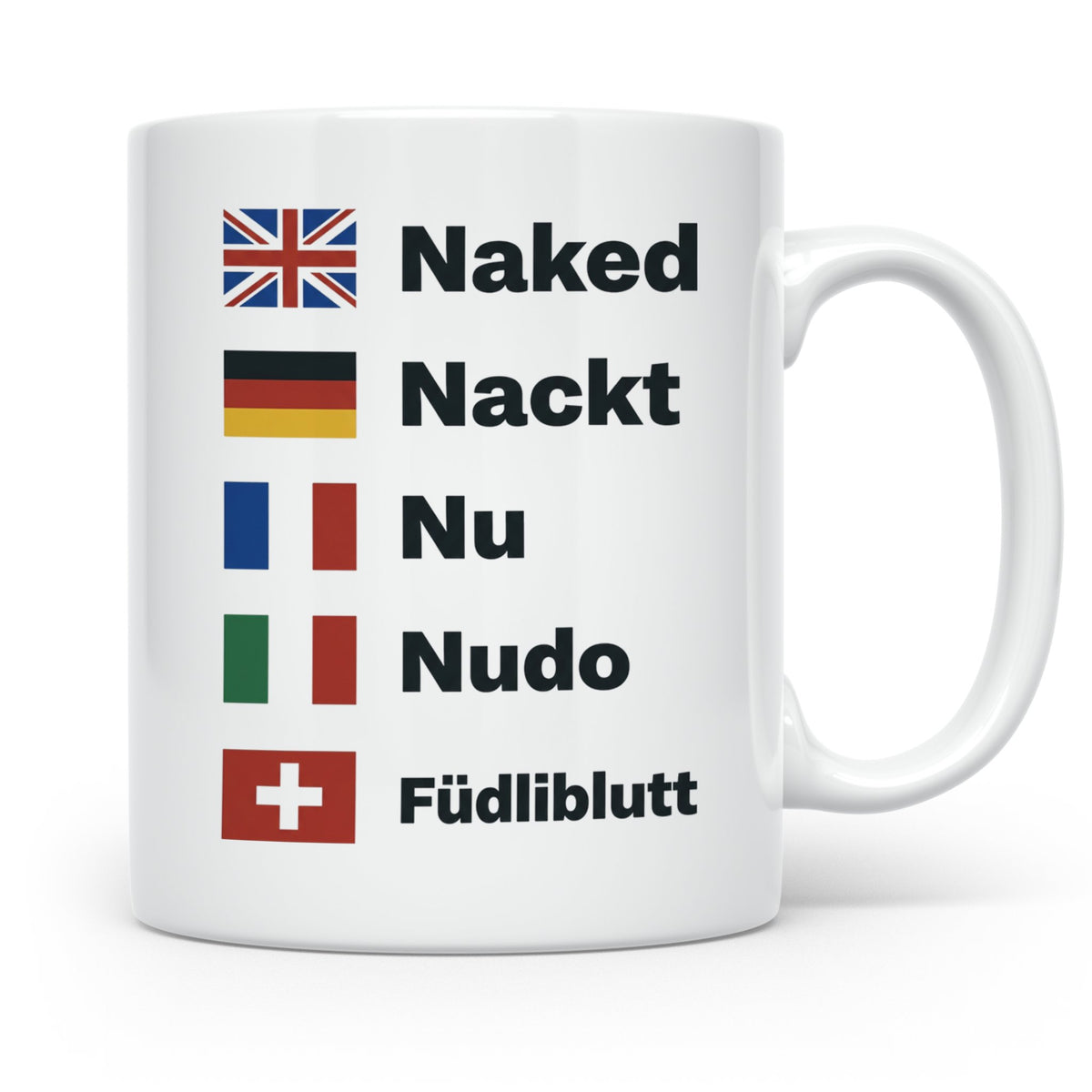 Füdliblutt Tasse Schwiizerdütsch Spruch | Lustiger Schweizer – Weiß [farbe:weiß]
