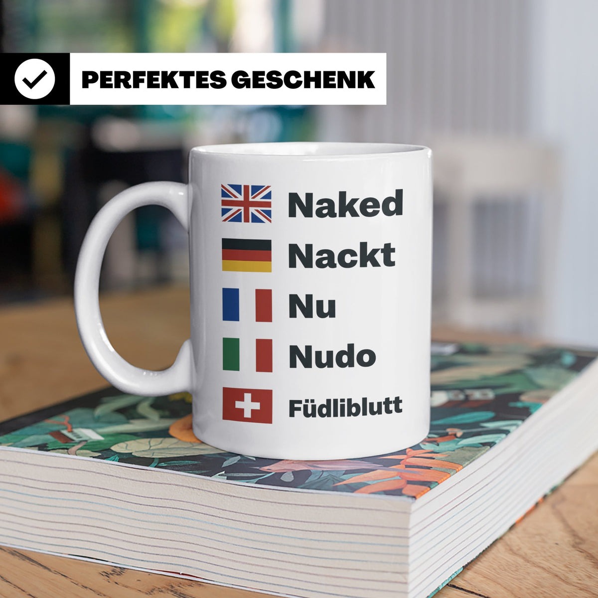 Füdliblutt Tasse Schwiizerdütsch Spruch | Lustiger Schweizer – Weiß [farbe:weiß]