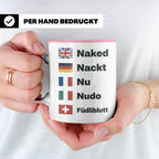 Füdliblutt Tasse Schwiizerdütsch Spruch | Lustiger Schweizer – Rosa [farbe:rosa]