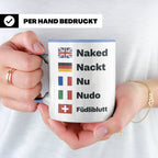 Füdliblutt Tasse Schwiizerdütsch Spruch | Lustiger Schweizer – Blau [farbe:blau]