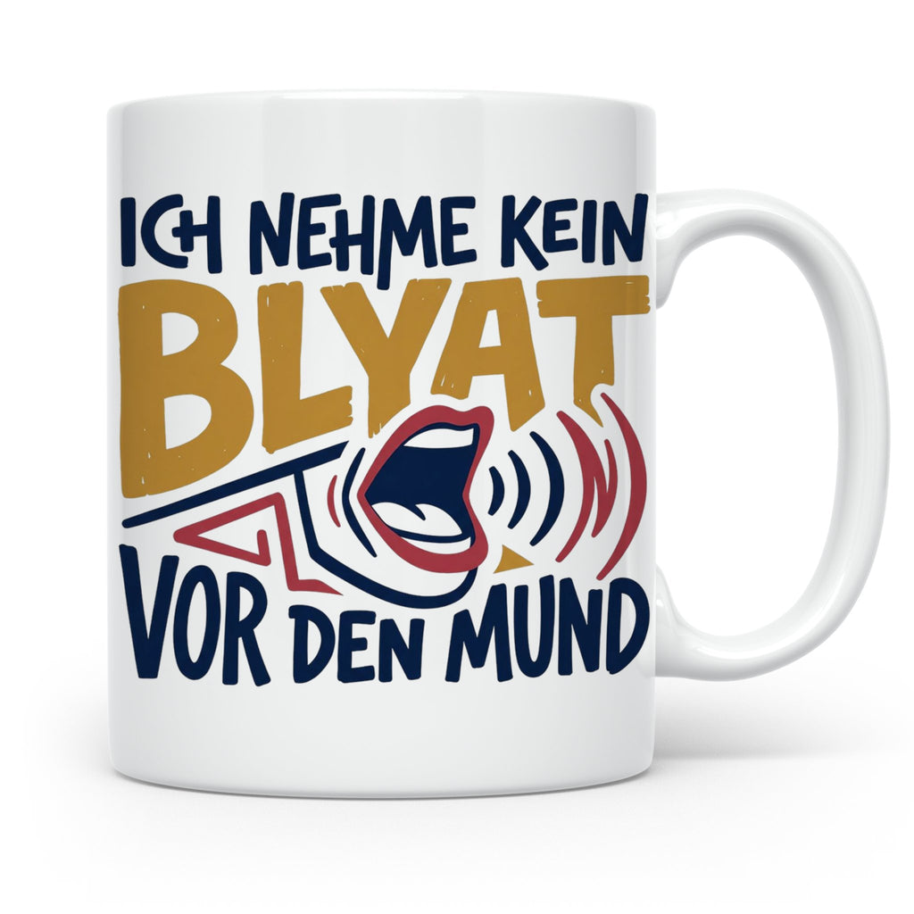Blyat Tasse mit Spruch Ich nehme kein Blyat vor den Mund. Lu – Weiß [farbe:weiß]