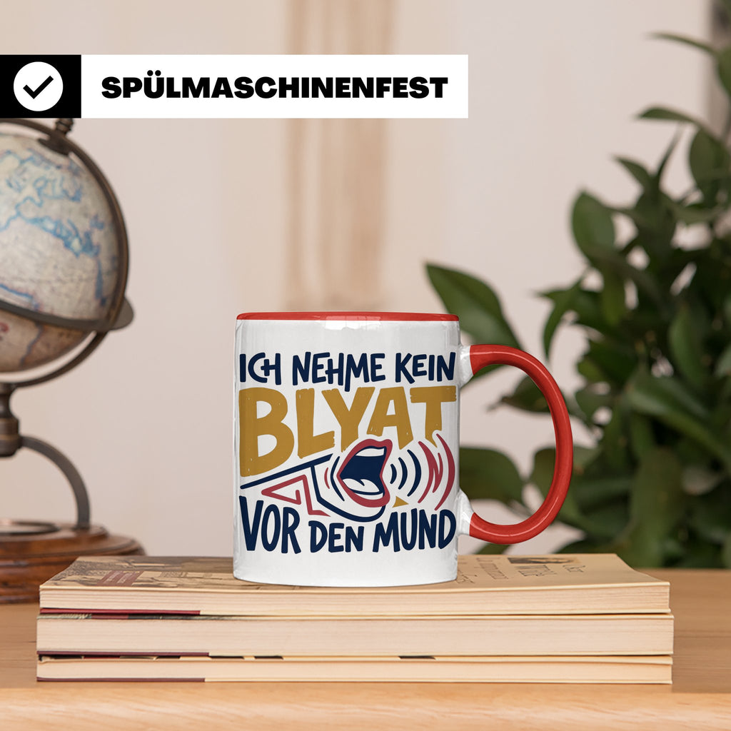 Blyat Tasse mit Spruch Ich nehme kein Blyat vor den Mund. Lu – Rot [farbe:rot]