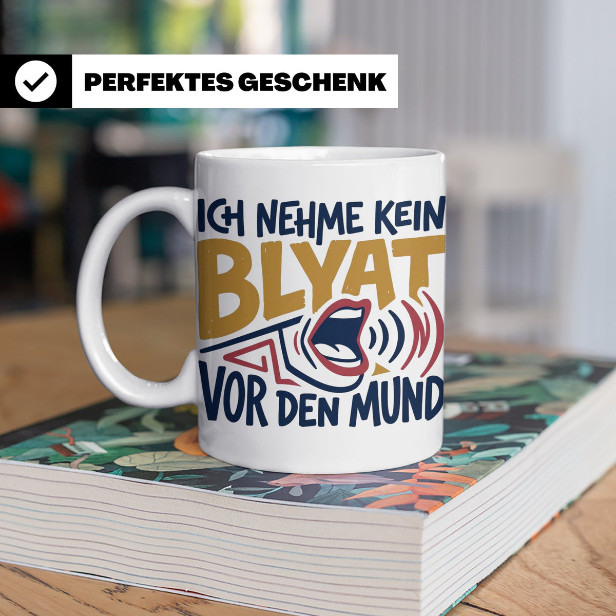 Blyat Tasse mit Spruch Ich nehme kein Blyat vor den Mund. Lu – Weiß [farbe:weiß]