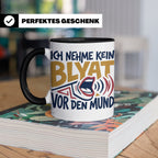 Blyat Tasse mit Spruch Ich nehme kein Blyat vor den Mund. Lu – Schwarz [farbe:schwarz]