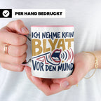 Blyat Tasse mit Spruch Ich nehme kein Blyat vor den Mund. Lu – Rosa [farbe:rosa]