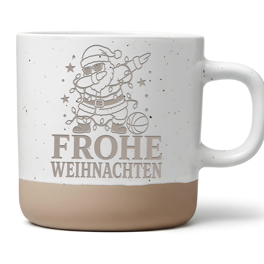 Frohe Weihnachten Basketball Tasse tanzender Weihnachtsmann - Geschenk – Bild 1