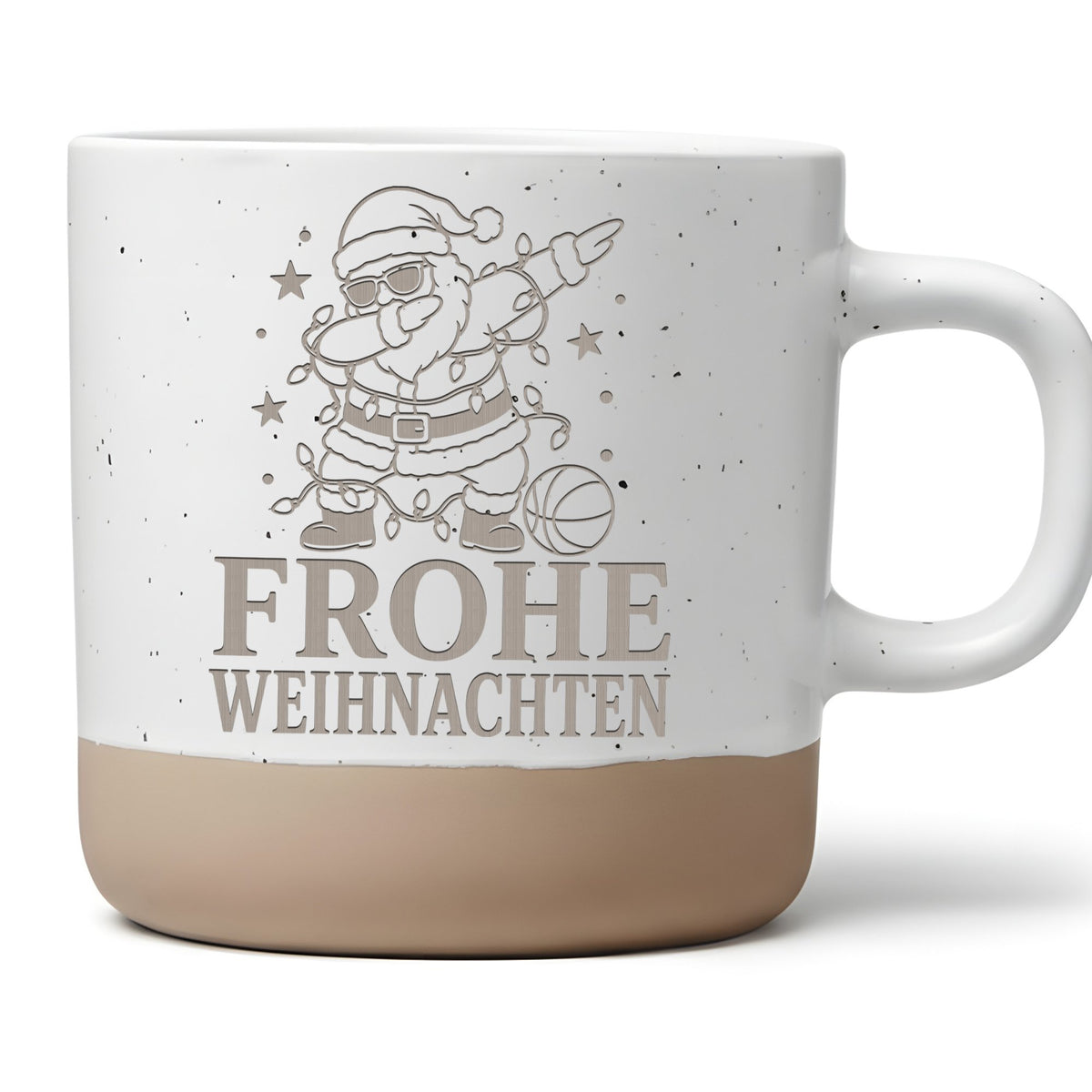 Frohe Weihnachten Basketball Tasse tanzender Weihnachtsmann - Geschenk – Bild 1