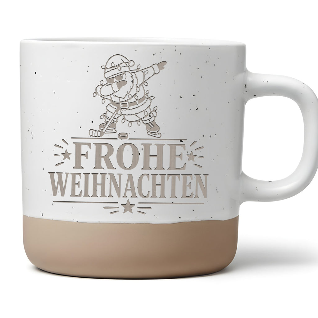 Frohe Weihnachten Eishockey Tasse tanzender Weihnachtsmann - Geschenk  – Bild 1