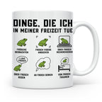 Frosch Tasse Dinge die ich tue lustiger Spruch für Froschlie – Weiß [farbe:weiß]