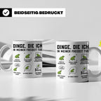 Frosch Tasse Dinge die ich tue lustiger Spruch für Froschlie – Weiß [farbe:weiß]