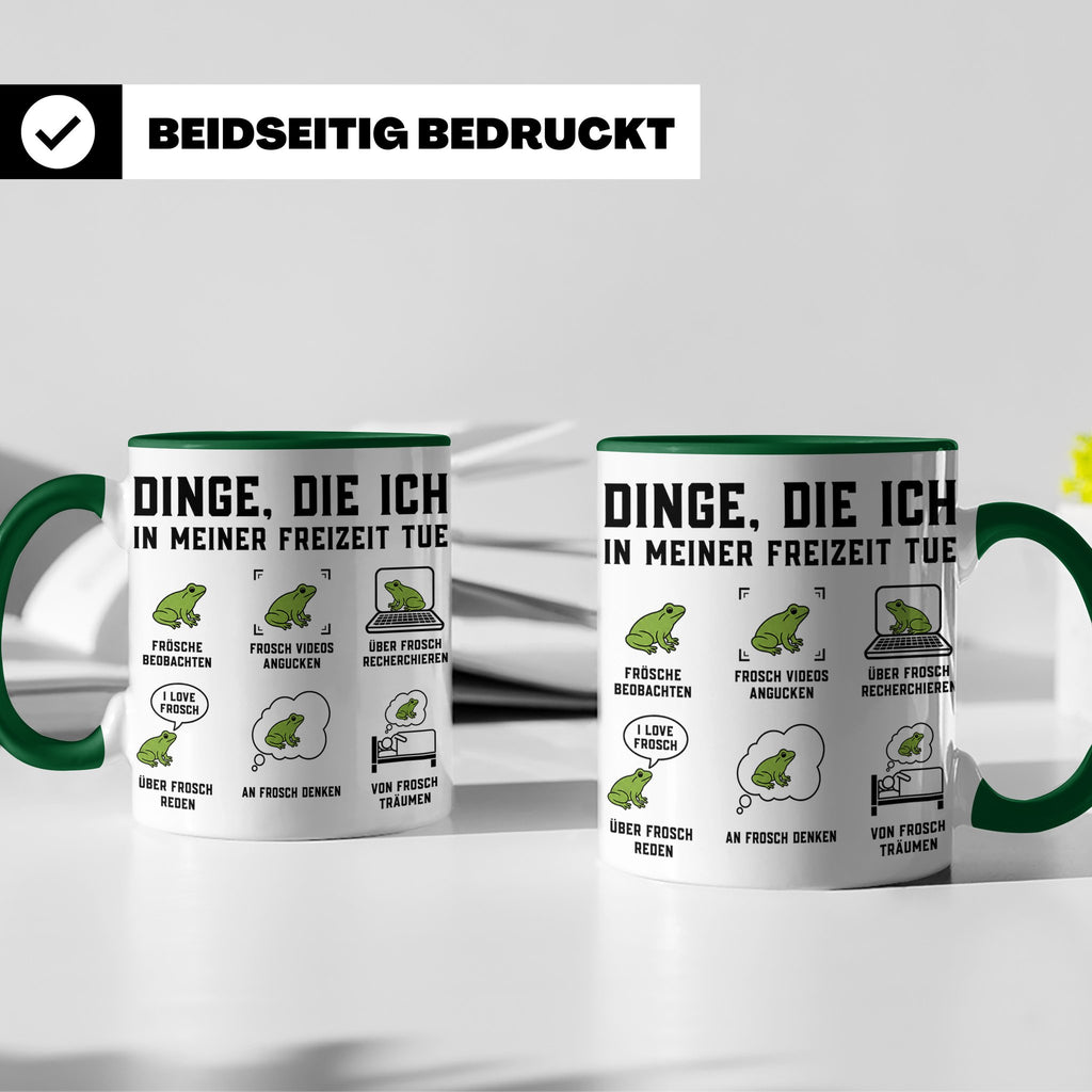 Frosch Tasse Dinge die ich tue lustiger Spruch für Froschlie – Grün [farbe:grün]