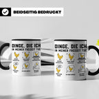 Hühner Tasse 'Dinge die ich tue' lustiges Geschenk für Hühne – Schwarz [farbe:schwarz]