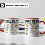 Hühner Tasse 'Dinge die ich tue' lustiges Geschenk für Hühne – Rot [farbe:rot]